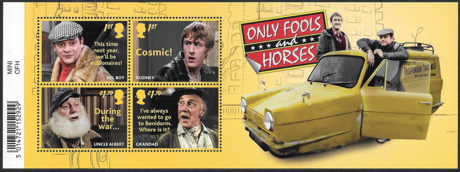 (image for) MS4485 2021 Only Fools And Horses barcoded miniature sheet